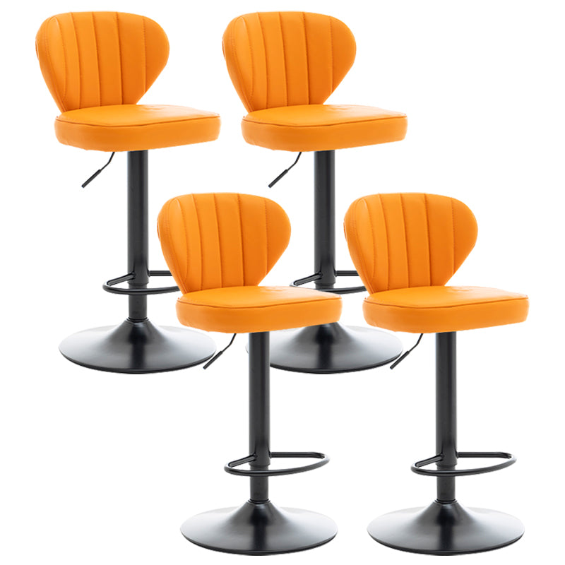 Restaurant Nordic Leather Bar Stool Modern Adjustable Height Stool