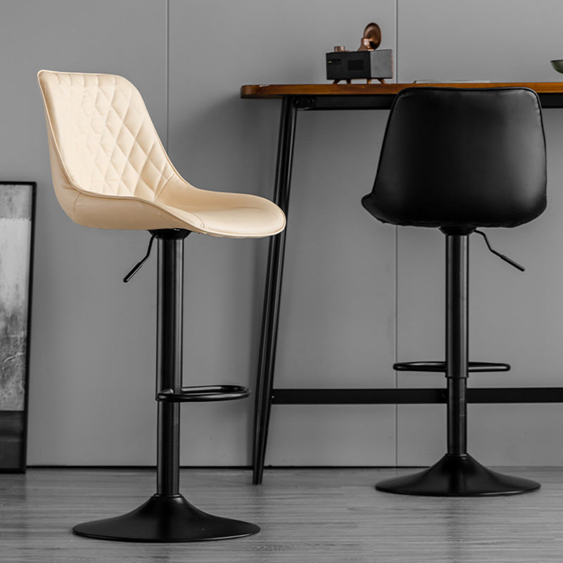 Dining Room Nordic Leather Bar Stool Modern Adjustable Height Stool