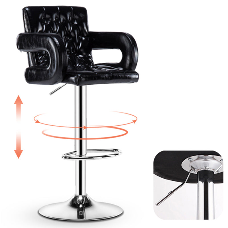 Taburete de elevación y giro de cuero de cuero taburete para interiores para interiores