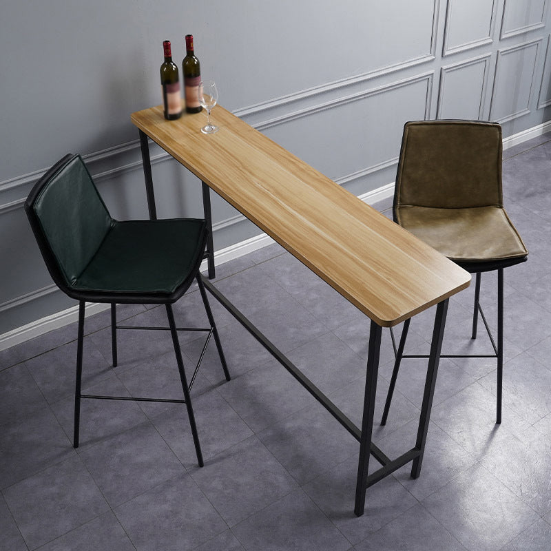 Skandinavische Barhocker aus Leder mit niedriger Rückenlehne und quadratischem Sitz (2er-Set)