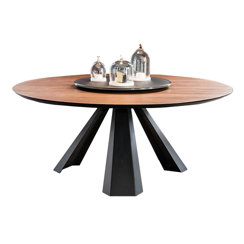 Solid Wood Dining Table Contemporary Dining Site Table with Tripod Base