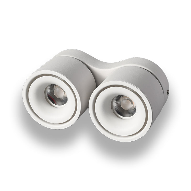 Plafonnier LED de forme cylindrique moderne, montage encastré en aluminium pour salon