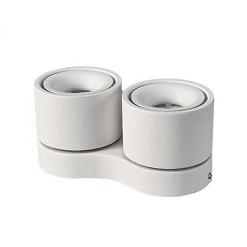 Plafonnier LED de forme cylindrique moderne, montage encastré en aluminium pour salon