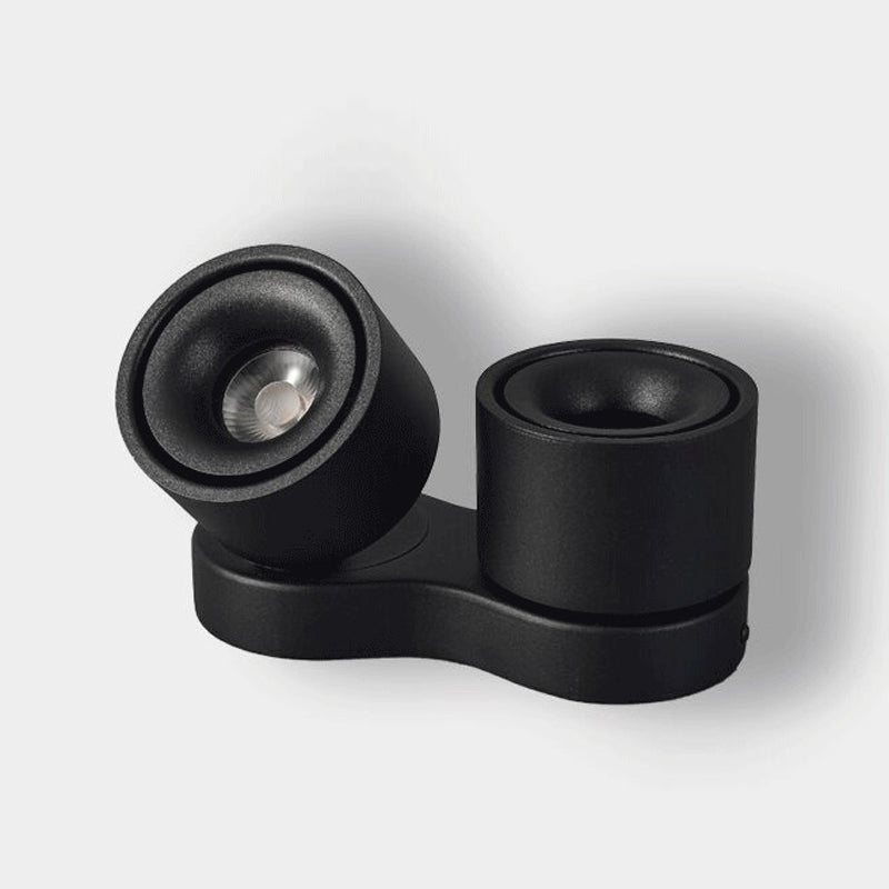 Plafonnier LED de forme cylindrique moderne, montage encastré en aluminium pour salon