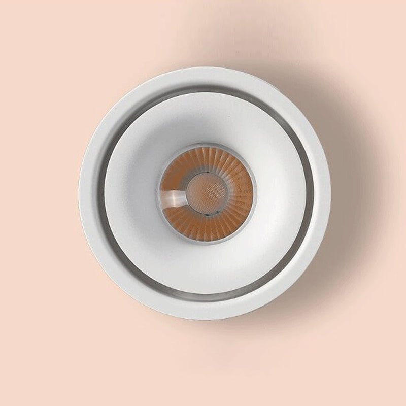 Plafonnier LED de forme cylindrique moderne, montage encastré en aluminium pour salon