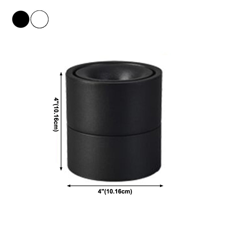 Plafonnier LED de forme cylindrique moderne, montage encastré en aluminium pour salon