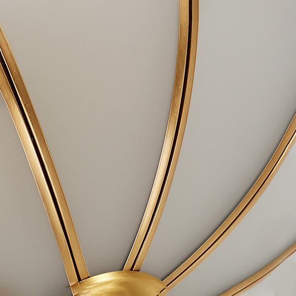Colonial Style Copper Ceiling Lights Drum Flush Mount Ceiling Lights with Glass Shade