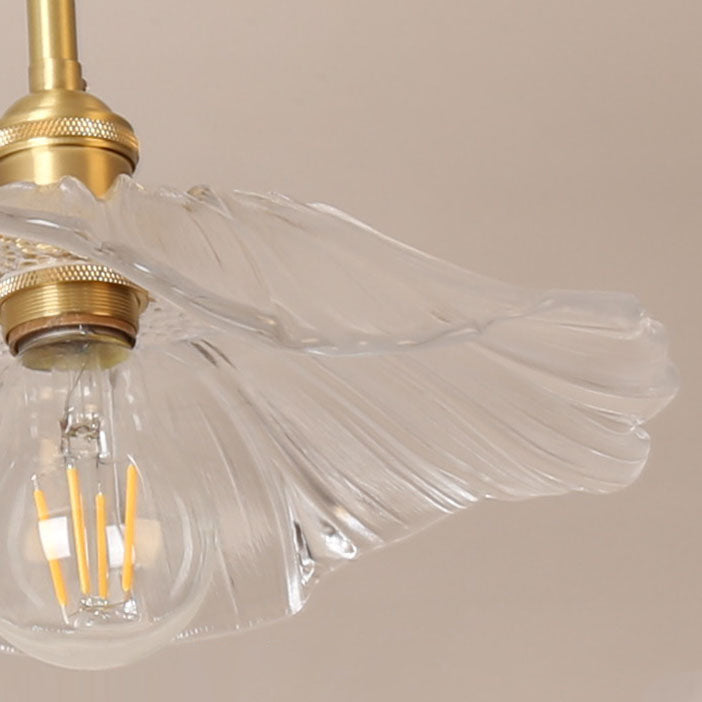 Plafonnier d'intérieur en cuivre de style colonial semi-encastré géométrique