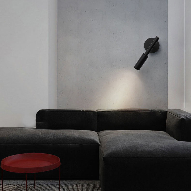 Medio cilindro de lectura de la pared iluminación de pared de estilo moderno de metal de 1 luces montadas en la pared