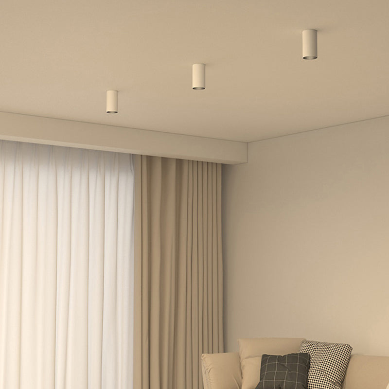 Modern Concise LED Ceiling Lamp Aluminium Cylindrical Shape Ceiling Fixture