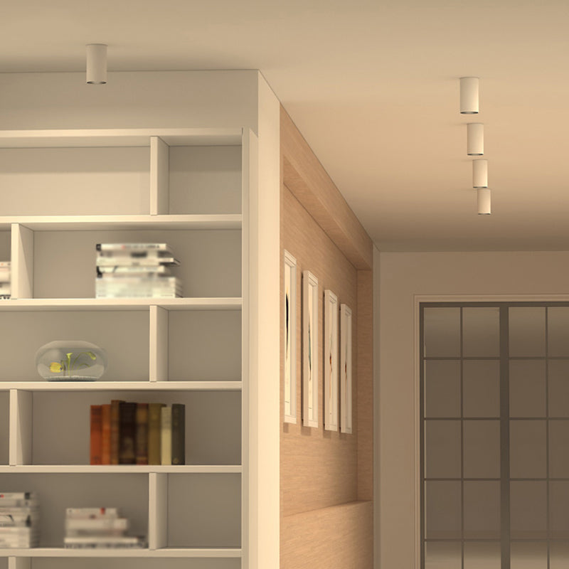 Modern Concise LED Ceiling Lamp Aluminium Cylindrical Shape Ceiling Fixture