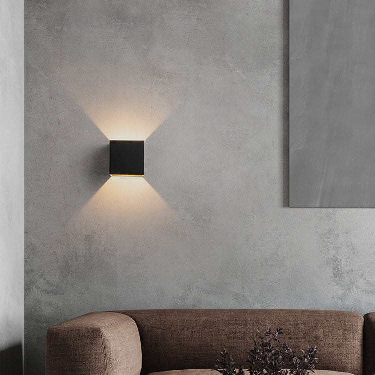 2 luces Luz de pared de metal de estilo geométrico de forma geométrica Luz de montaje de pared de luz