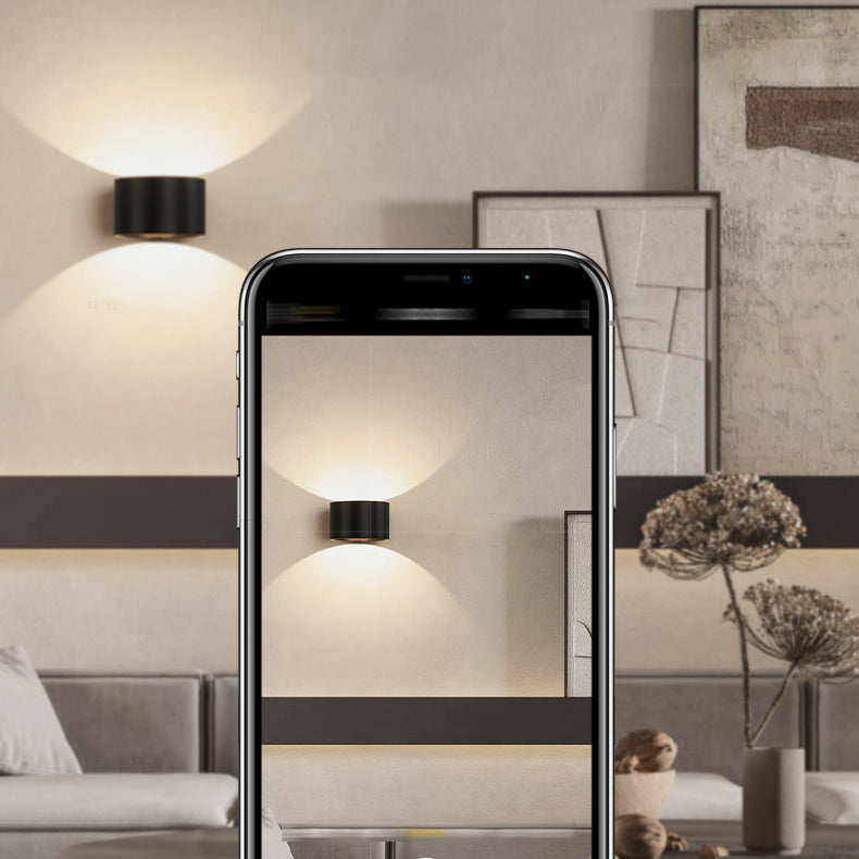 2 luces Luz de pared de metal de estilo geométrico de forma geométrica Luz de montaje de pared de luz