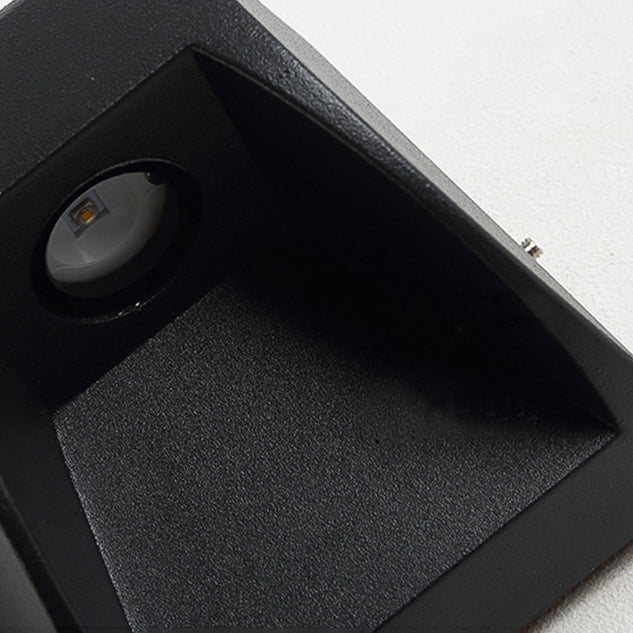 Iluminación de pared de 2 luces de metal de forma geométrica de estilo geométrico montado en negro