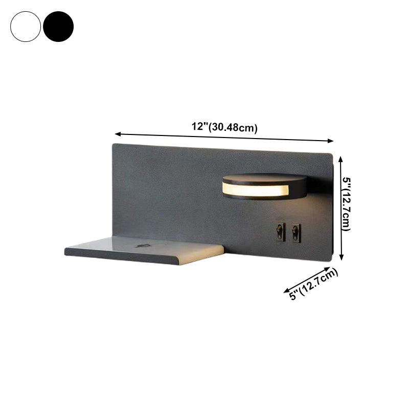 Forma geométrica de lectura de metal luz de pared estilo moderno 2 luces de montaje de pared lámpara de luz