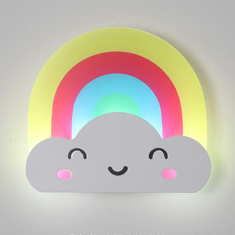 1 Mur géométrique léger style enfant Style en métal Moup Mont luminaire pour la chambre pour enfants