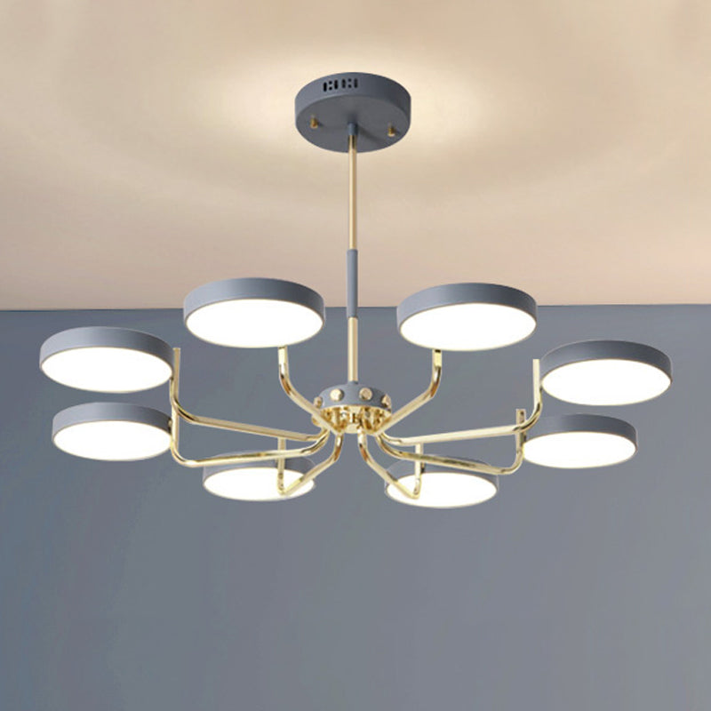 Modern Sputnik Chandelier Light Fixtures Acrylic LED Hanging Lamp for Living Room