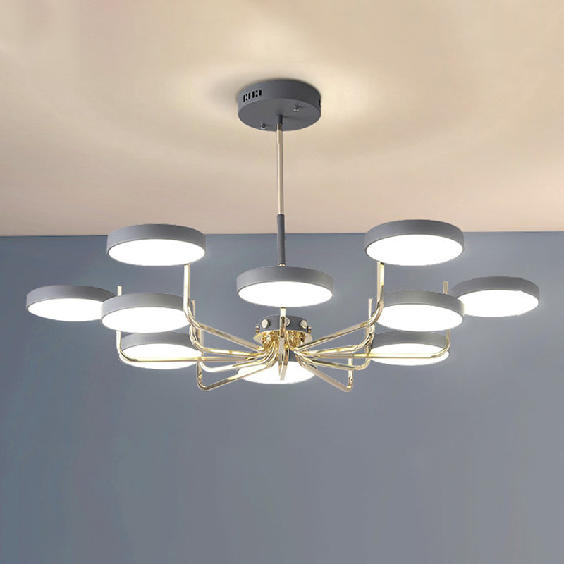 Modern Sputnik Chandelier Light Fixtures Acrylic LED Hanging Lamp for Living Room