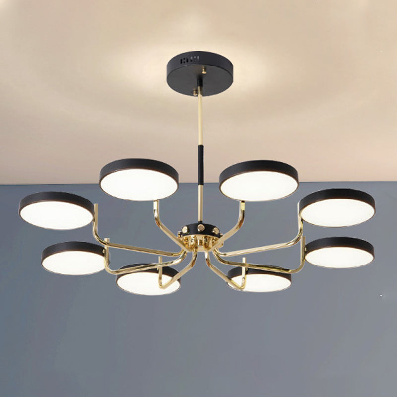 Modern Sputnik Chandelier Light Fixtures Acrylic LED Hanging Lamp for Living Room