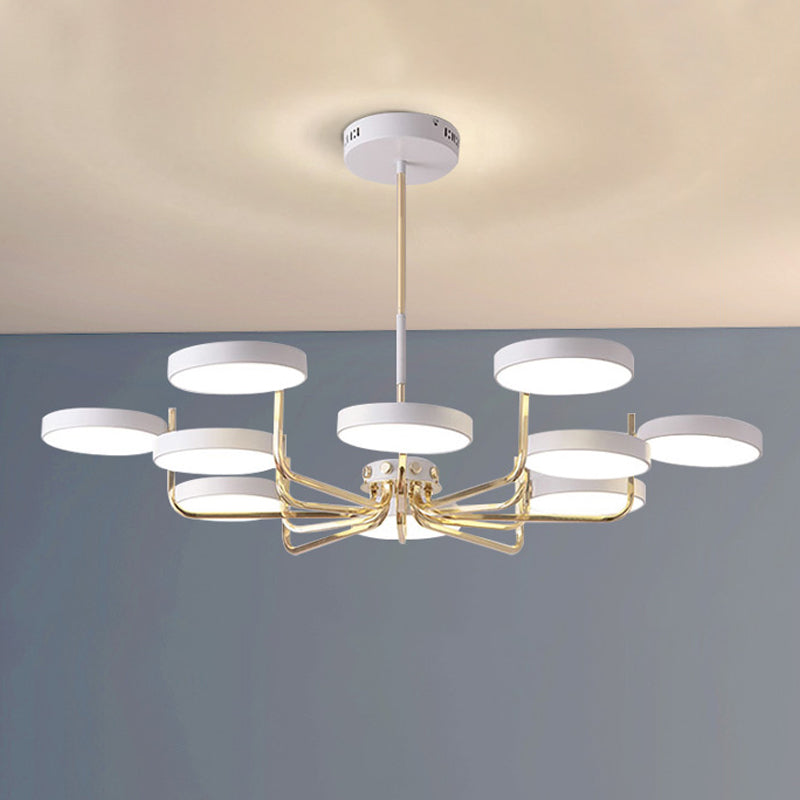 Modern Sputnik Chandelier Light Fixtures Acrylic LED Hanging Lamp for Living Room