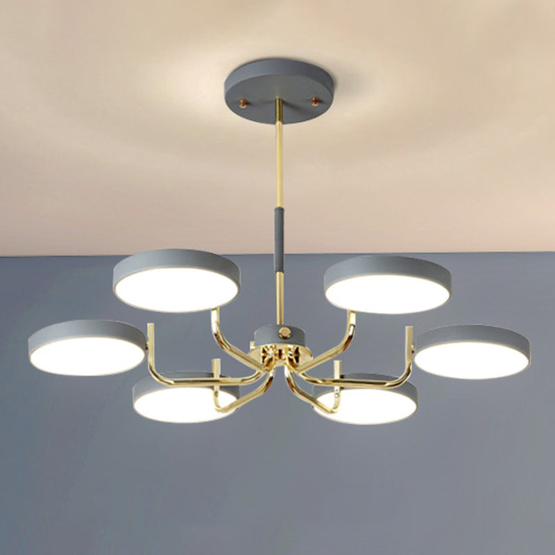 Modern Sputnik Chandelier Light Fixtures Acrylic LED Hanging Lamp for Living Room