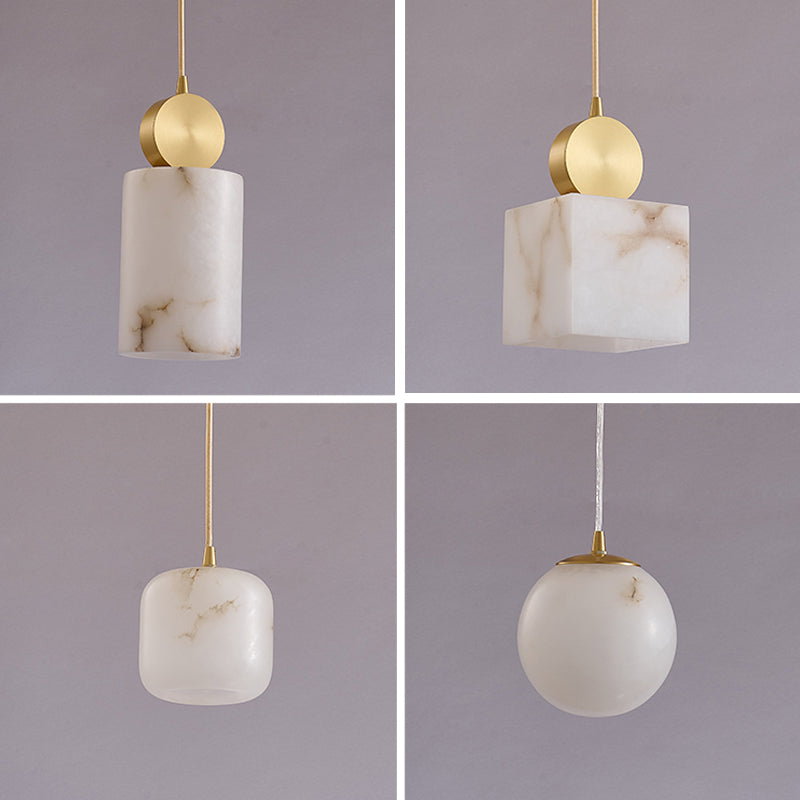 Marble Unique Shape Hanging Lights Modern Style Hanging Mount Fixture for Restaurant
