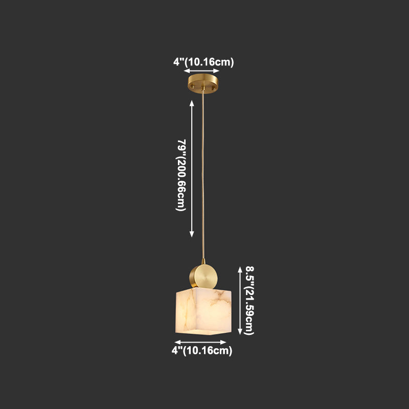 Marble Unique Shape Hanging Lights Modern Style Hanging Mount Fixture for Restaurant