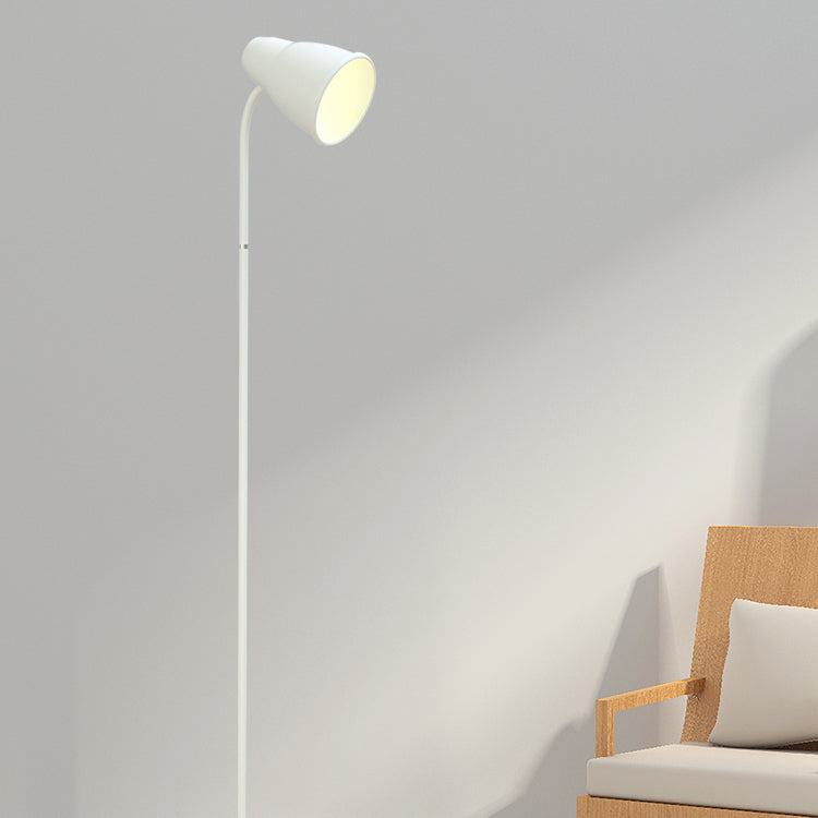 1 Light Cone-Shaped Floor Lamps Modernism Fabric Standard Lamps for Bedroom