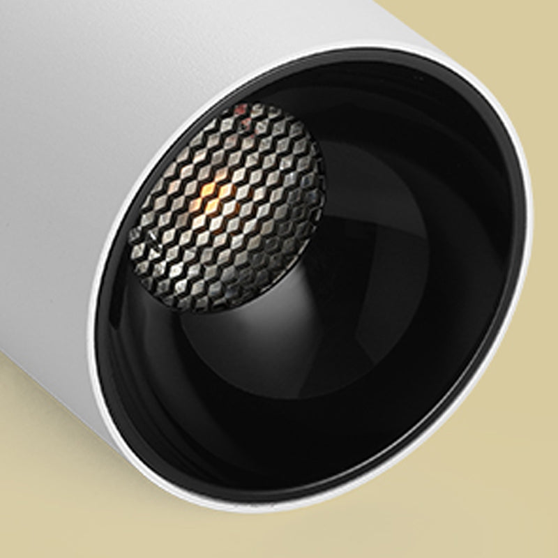 Plafonnier LED en aluminium de forme cylindrique, simplicité moderne, montage encastré pour couloir
