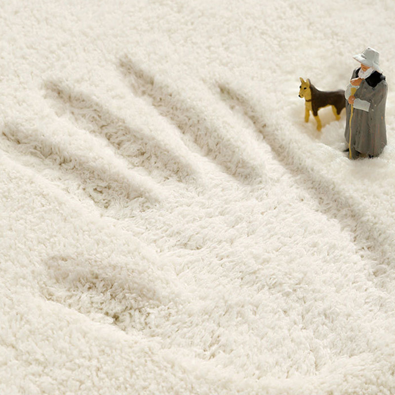 White Fish Area Carpet Polyester Modern Carpet Washable Carpet for Drawing Room