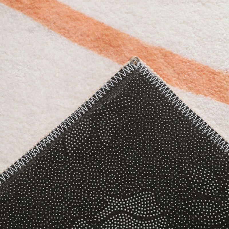 White Fish Area Carpet Polyester Modern Carpet Washable Carpet for Drawing Room