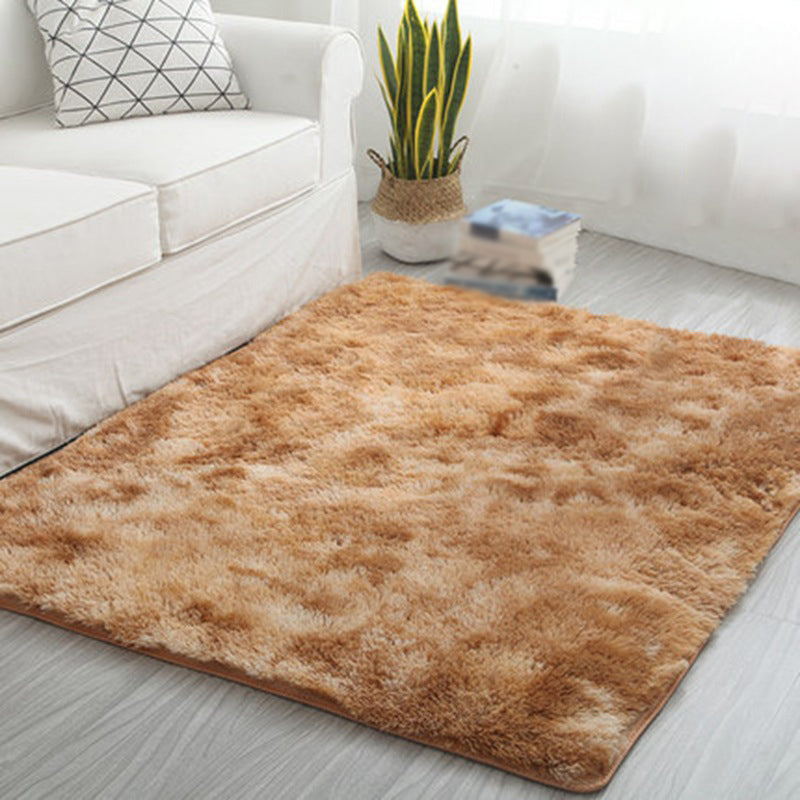 Coffee Gradual Change Rug Polyester Modern Rug Stain Resistant Rug for Drawing Room