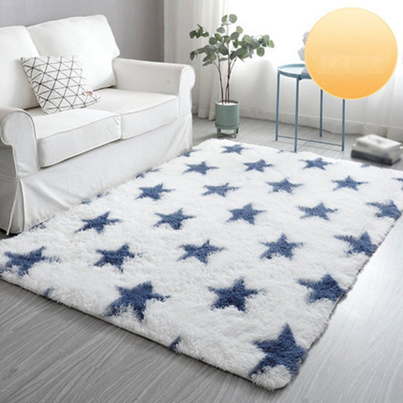 Coffee Gradual Change Rug Polyester Modern Rug Stain Resistant Rug for Drawing Room