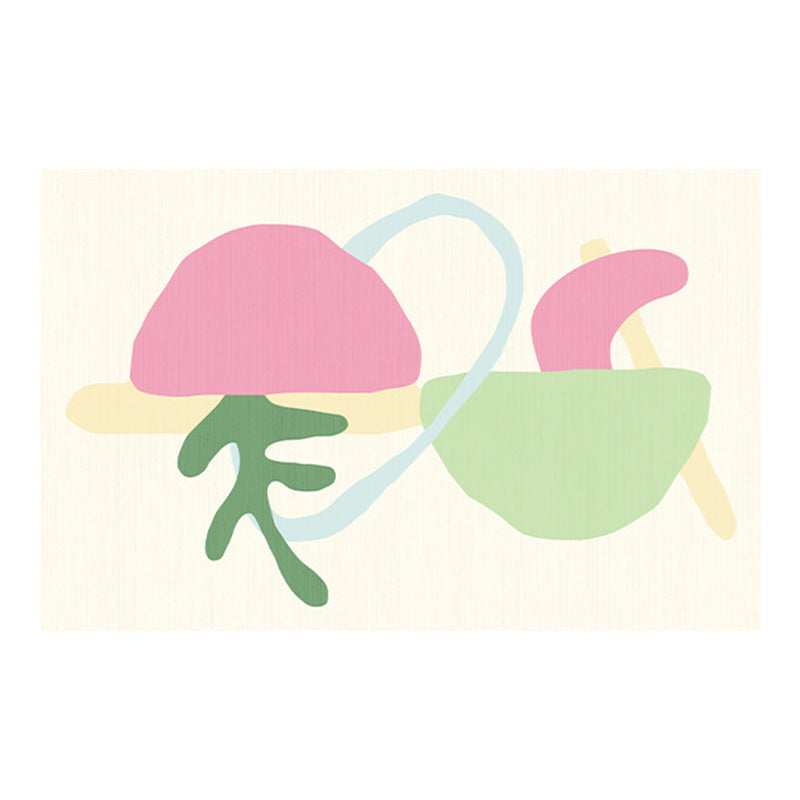 Light Green Color Lump Rug Polyester Simple Rug Washable Rug for Drawing Room