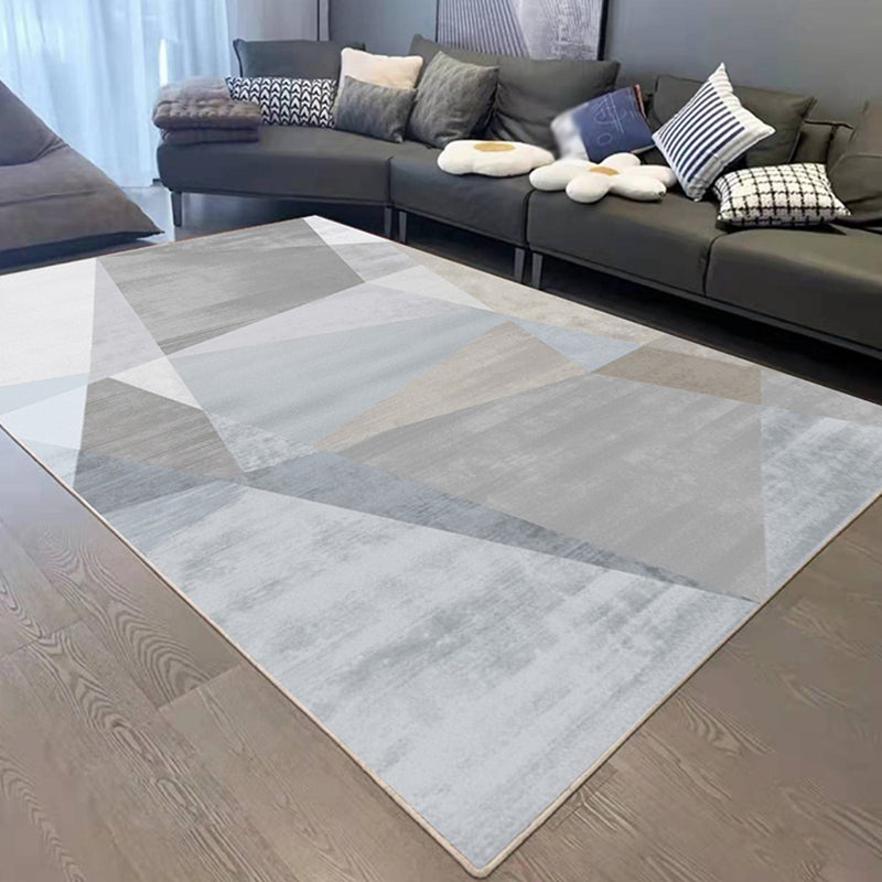 Brown Modern Rug Polyester Abstract Pattern Rug Rug Washable Rug for Living Room