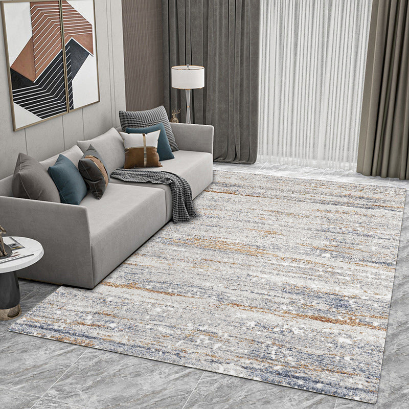 Brown Modern Carpet Polyester Geometry Carpet Washable Carpet for Home Decor