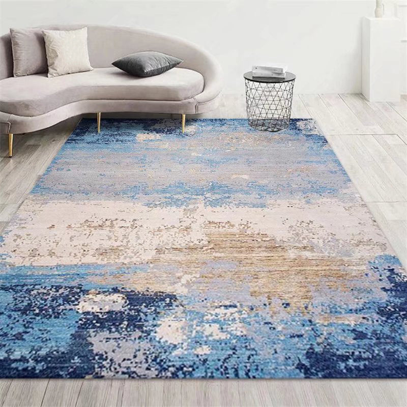 Abstract Rug Polyester Area Carpet Stain Resistant Indoor Rug for Home Decoration