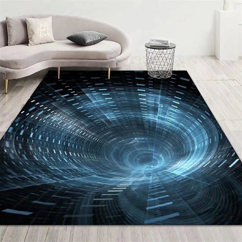 Abstract Rug Polyester Area Carpet Stain Resistant Indoor Rug for Home Decoration