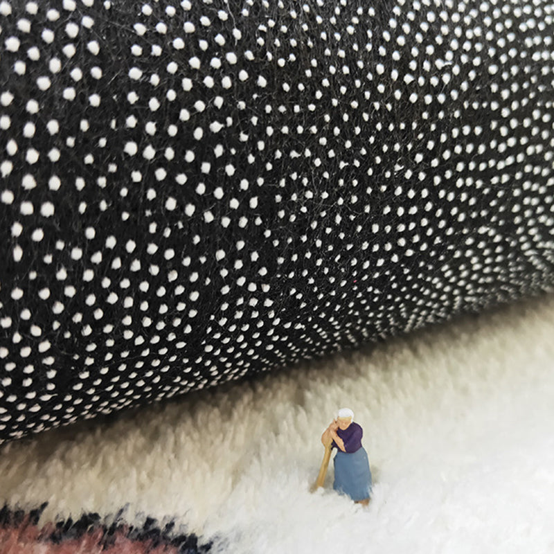 Nordic Area Carpet Polyester Contrast Panel Rug Sitting Room Non-Slip Backing Carpet