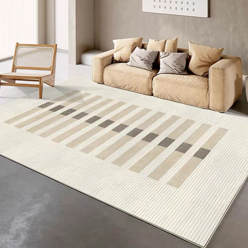 Modern Geometric Abstract Rug Striped Carpet Stain Resistant Indoor Rug for Home