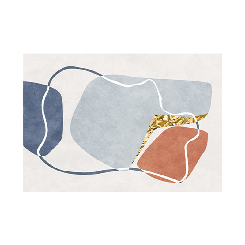 Alfombra de área de poliéster de alfombra de color de color de alfombra moderno con respaldo sin deslizamiento