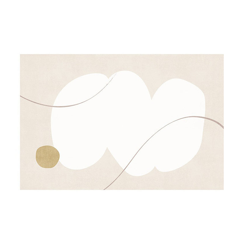 Hellbrauner Farbblock Teppich Polyester Moderner Teppich -Waschmaschine für Wohnkultur