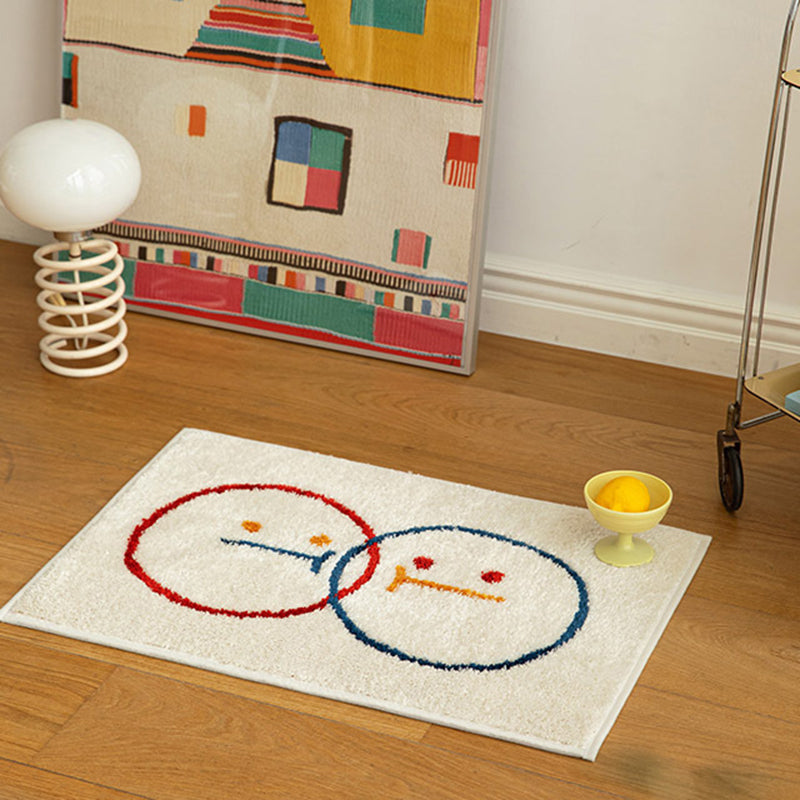 Beige Modern Rug Blending Spots Rug Non-Slip Backing Rug for Living Room