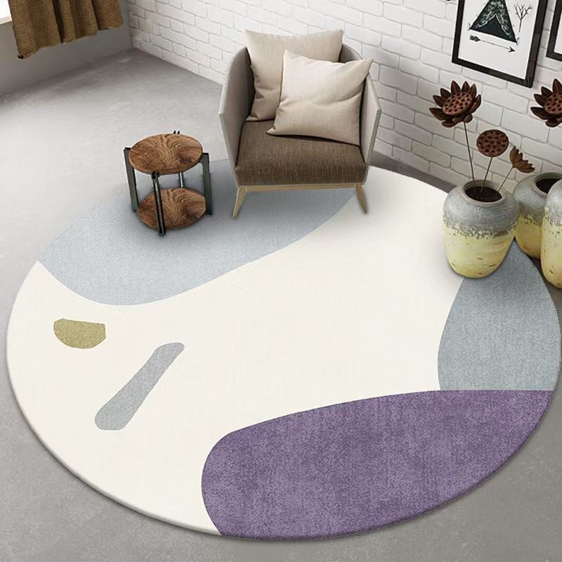 Hellbrauner Farbstück Teppich Polyester Nordischer Teppich Färbung widerstandsfähiger Teppich für Wohnkultur