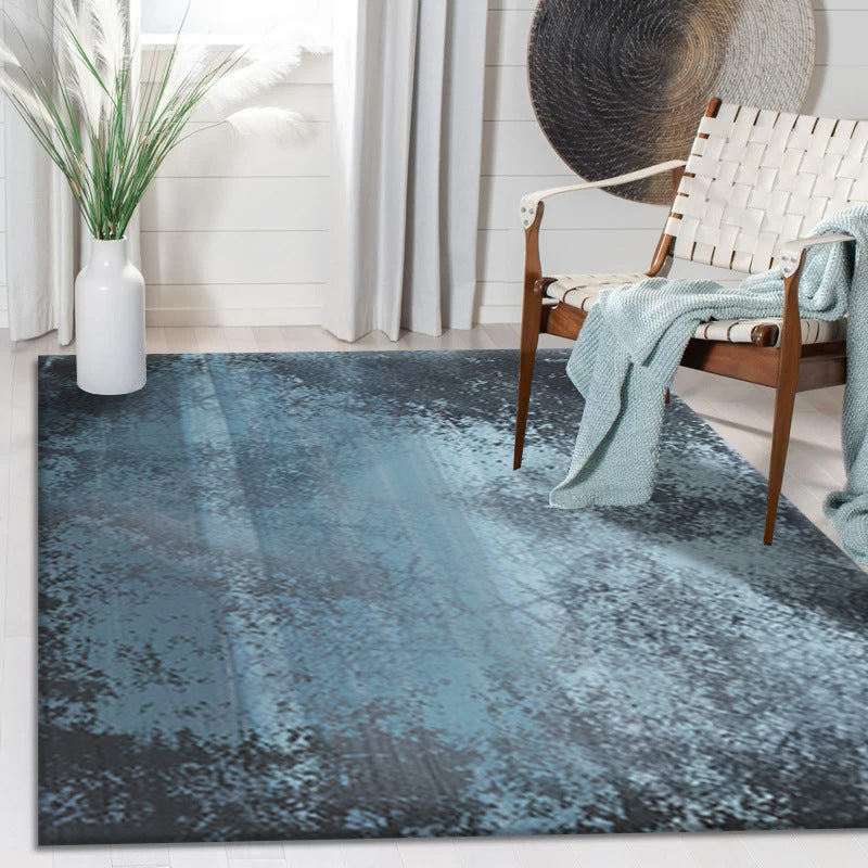 Dark Brown Modern Rug Polyester Graphic Rug Stain Resistant Rug for Drawing Room