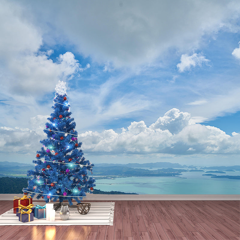 Cloud Mildew Resistant Wall Mural Wallpaper Sky Landscapes Pattern for Living Room