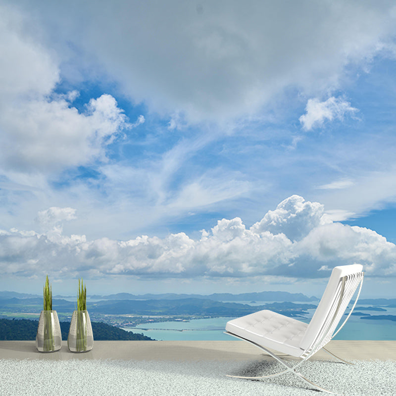 Cloud Mildew Resistant Wall Mural Wallpaper Sky Landscapes Pattern for Living Room