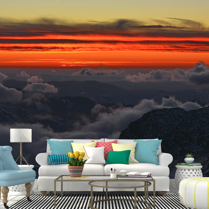 Sunset Landscapes Mildew Resistant Wall Mural Wallpaper Pattern for Home Decor