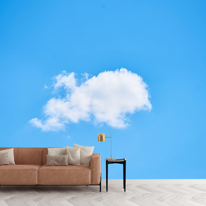 Cloudy Sky Resistant Mural Wallpaper Sky Landscapes Pattern for Home Decor