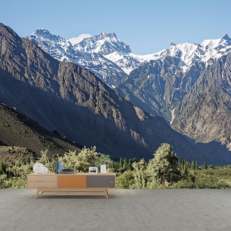 Sky Resistant Mural Wallpaper Mountain Landscapes Pattern for Wall Decor